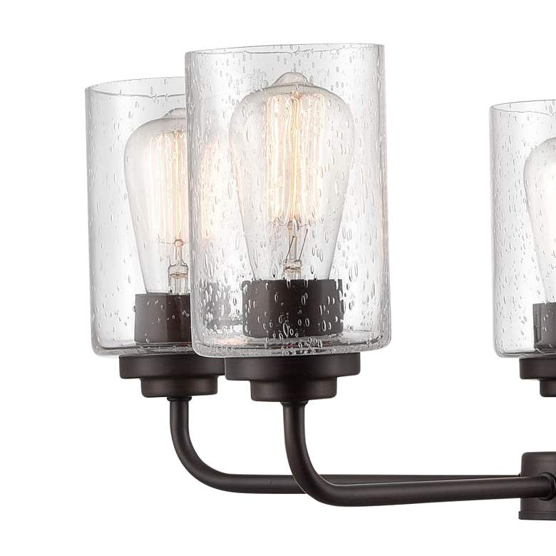 Image 3 Moven 23" Wide Rubbed Bronze 5-Light Chandelier more views