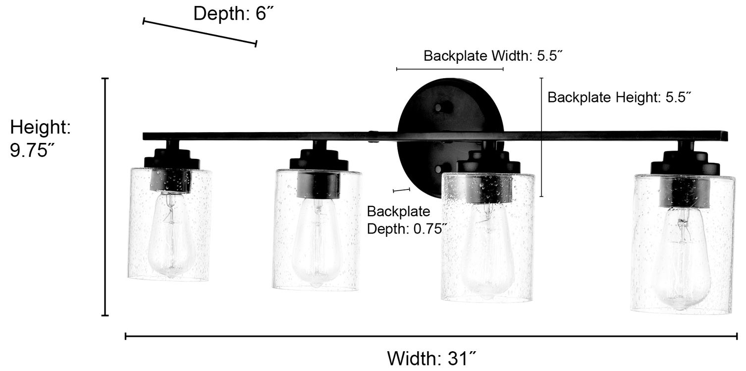 Moven 31" Wide 4-Light Vanity in Modern Gold