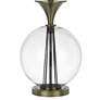 Moxee Clear Glass and Antique Brass Table Lamp