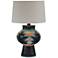 Moxley Black Terracotta Hydrocal Urn Table Lamp