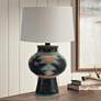 Moxley Black Terracotta Hydrocal Urn Table Lamp