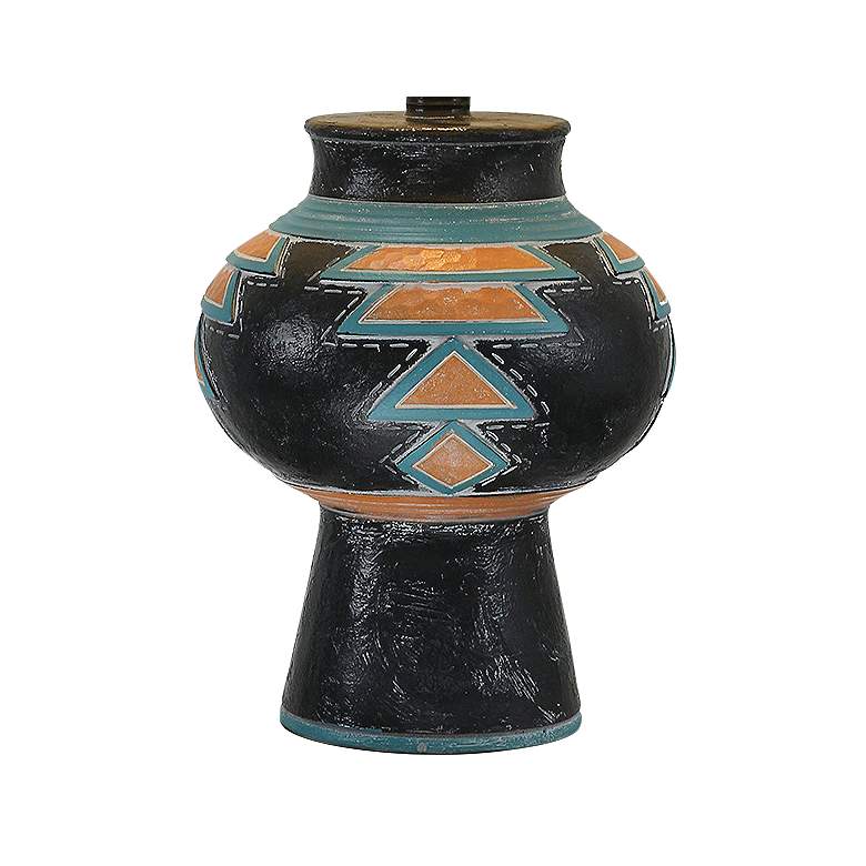 Image 4 Moxley Black Terracotta Hydrocal Urn Table Lamp more views