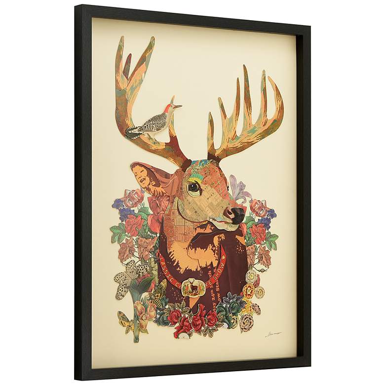 Image 5 Mr and Mrs Deer 33" High 2-Piece Collage Framed Wall Art Set more views