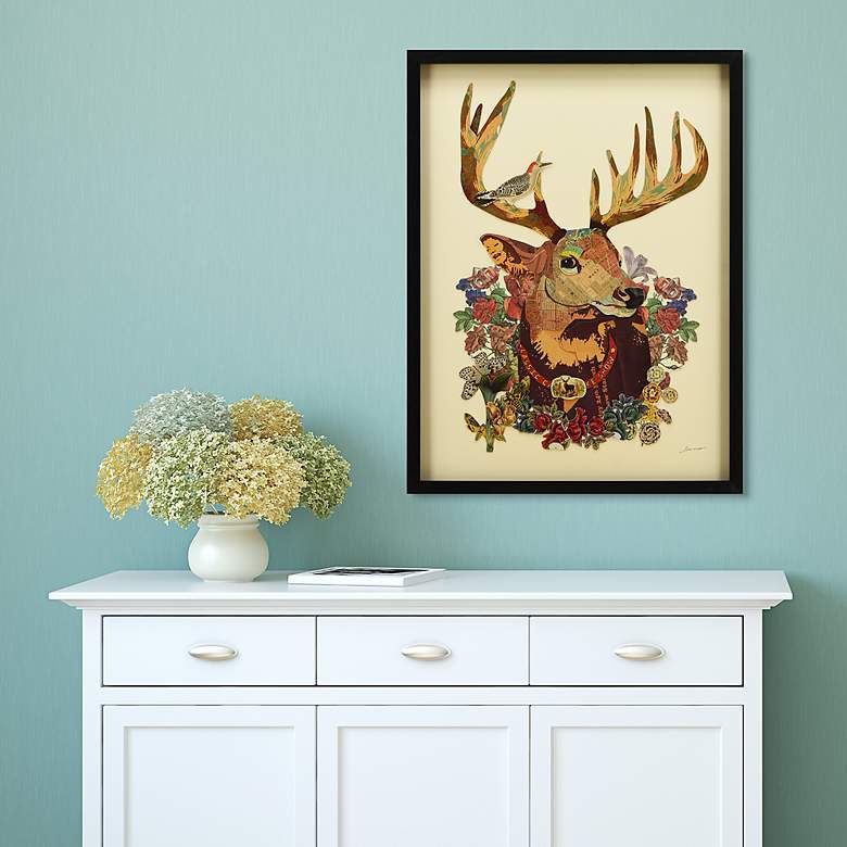 Image 7 Mr and Mrs Deer 33" High 2-Piece Collage Framed Wall Art Set more views