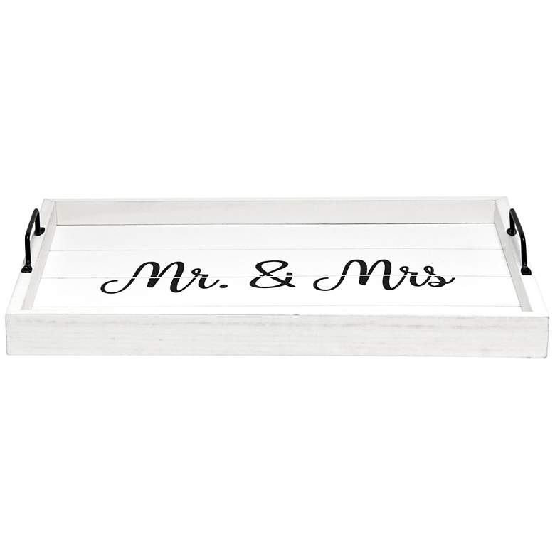 Image 2 Mr. and Mrs." Decorative Wood Tray