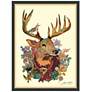 2_Mr. Deer 33" High Dimensional Collage Framed Wall Art