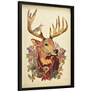 4_Mr. Deer 33" High Dimensional Collage Framed Wall Art more views