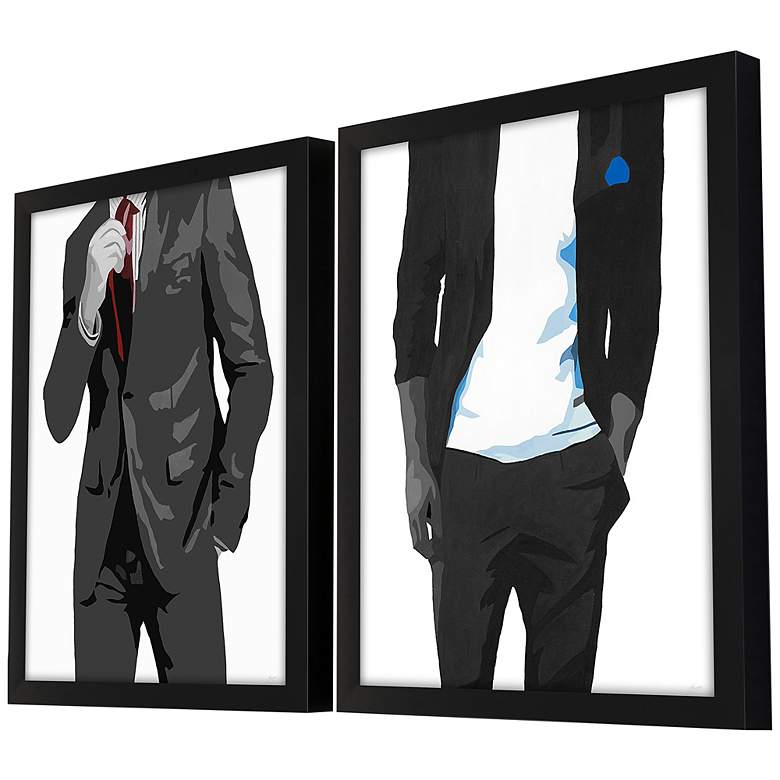 Image 5 Mr. Right 30" High 2-Piece Giclee Framed Wall Art Set more views