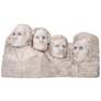 Mt. Rushmore 15"H Off-White Statue with Solar LED Spotlight