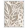 1_Mudcloth Foliage I 50" High Shadow Box Giclee Framed Wall Art