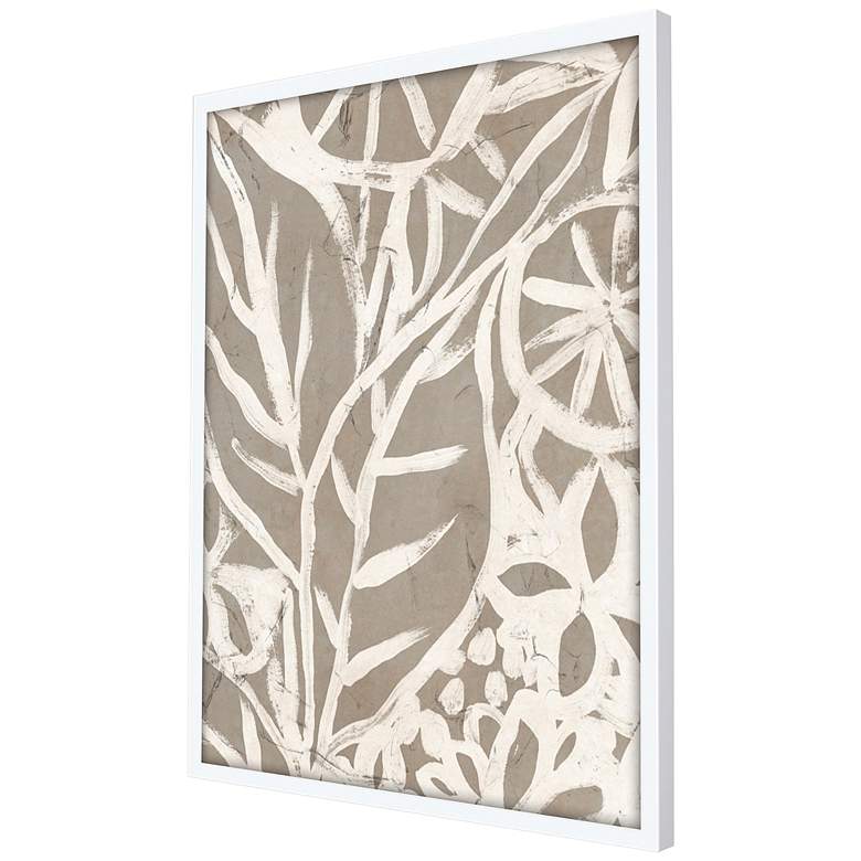 Image 3 Mudcloth Foliage I 50" High Shadow Box Giclee Framed Wall Art more views