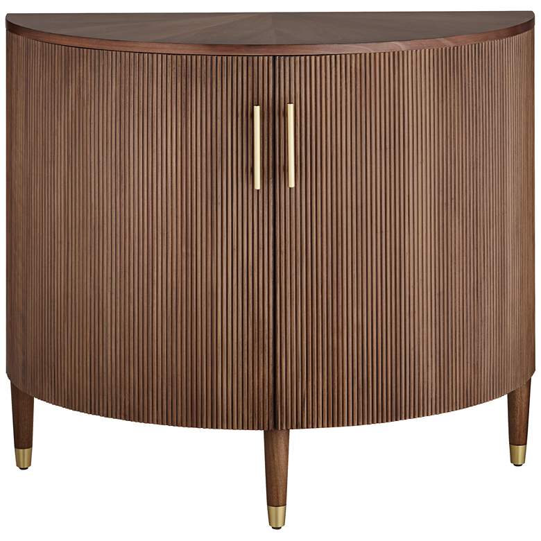Image 3 Muir 39 1/2" Wide Birch 2-Door Demilune Cabinet
