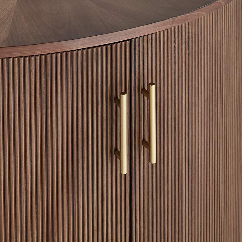 Image 5 Muir 39 1/2" Wide Birch 2-Door Demilune Cabinet more views