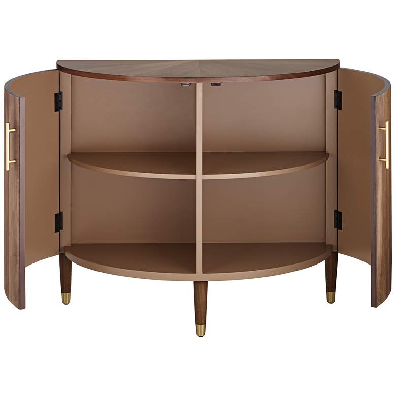 Image 7 Muir 39 1/2" Wide Birch 2-Door Demilune Cabinet more views