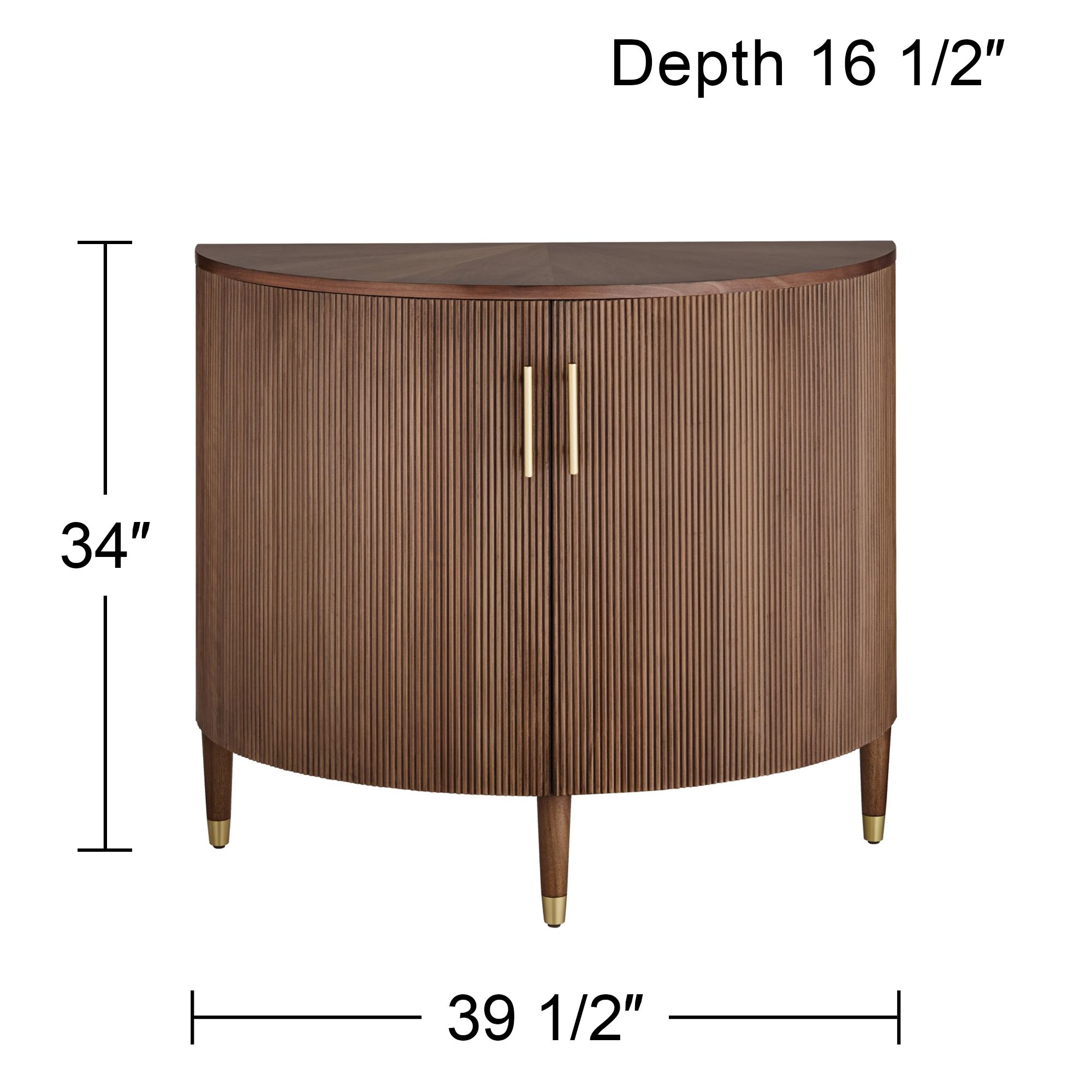 Muir 39 1/2" Wide Birch 2-Door Demilune Cabinet in scene