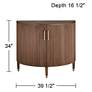 Muir 39 1/2" Wide Birch 2-Door Demilune Cabinet in scene