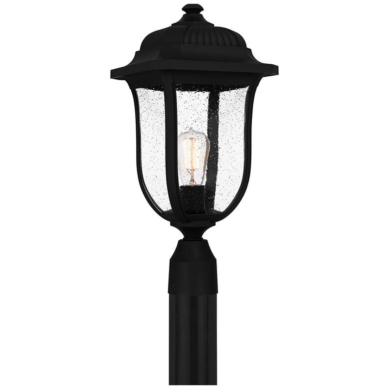 Image 1 Mulberry 1-Light Matte Black Outdoor Post Lantern