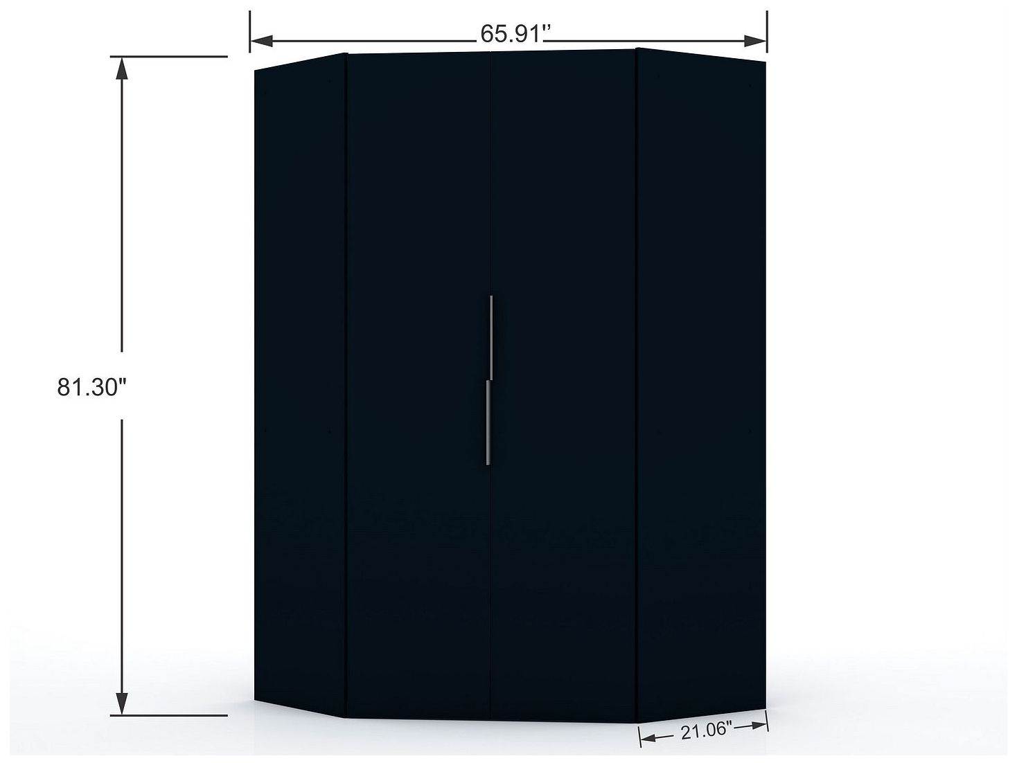 Image 4 Mulberry 2.0 Corner Wardrobe Closet in Tatiana Midnight Blue more views