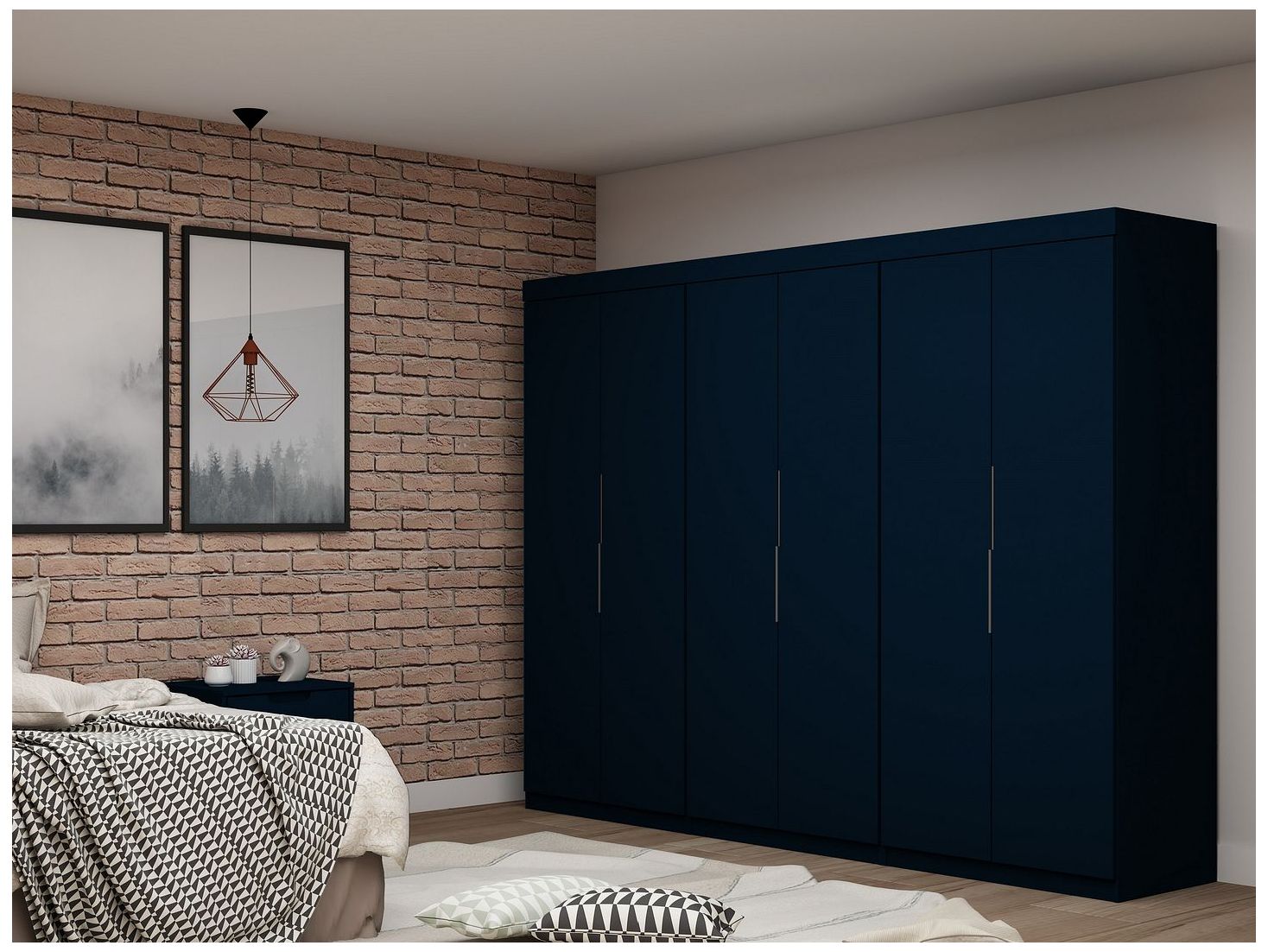 Image 2 Mulberry 2.0 Wardrobe Closet - Set of 3 in Tatiana Midnight Blue more views