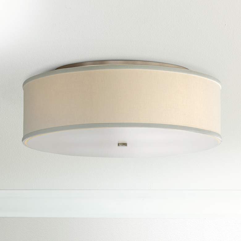 Image 1 Mulberry 20" Wide White Drum Ceiling Light