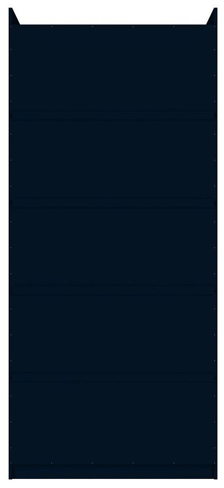Mulberry 35.9 Open Double Hanging Wardrobe Closet in Tatiana Midnight Blue