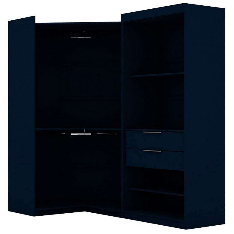 Image 1 Mulberry Open 2 Sectional Corner Closet - Set of 2 in Tatiana Midnight Blue