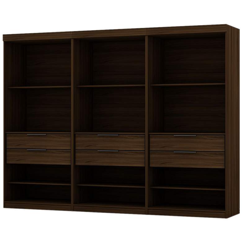 Image 1 Mulberry Open 3 Sectional Closet - Set of 3 in Brown