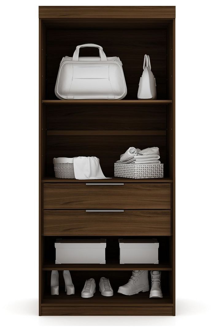 Image 6 Mulberry Open 3 Sectional Closet - Set of 3 in Brown more views