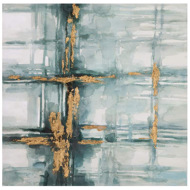 Image 1 Mulligan 40" x 40" Green Canvas Art