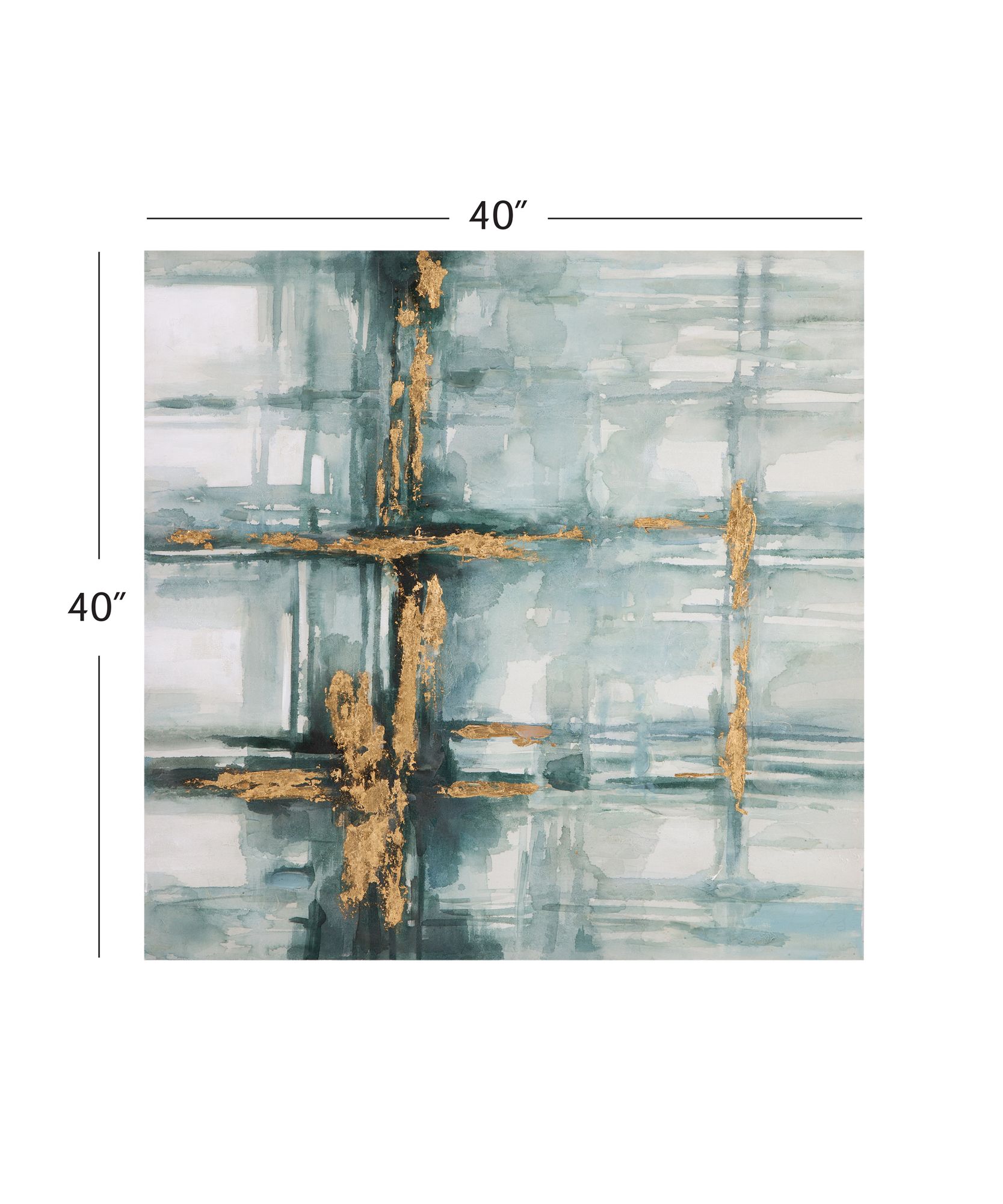 Image 5 Mulligan 40" x 40" Green Canvas Art more views