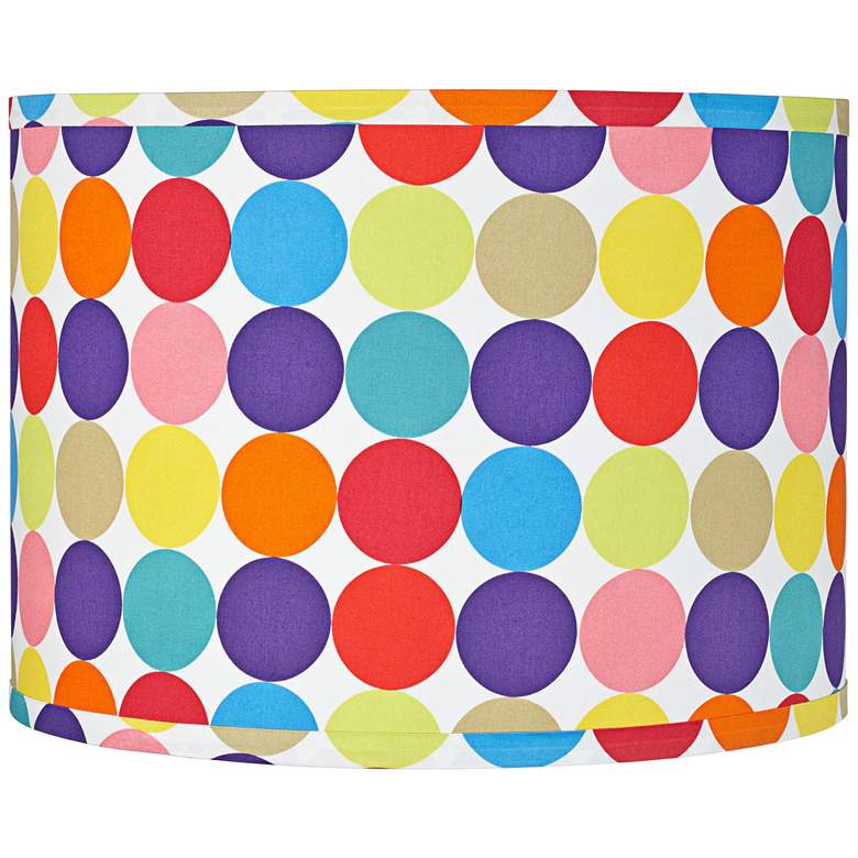 Image 1 Multi-Color Circles Pattern Drum Shade 15x15x11 (Spider)