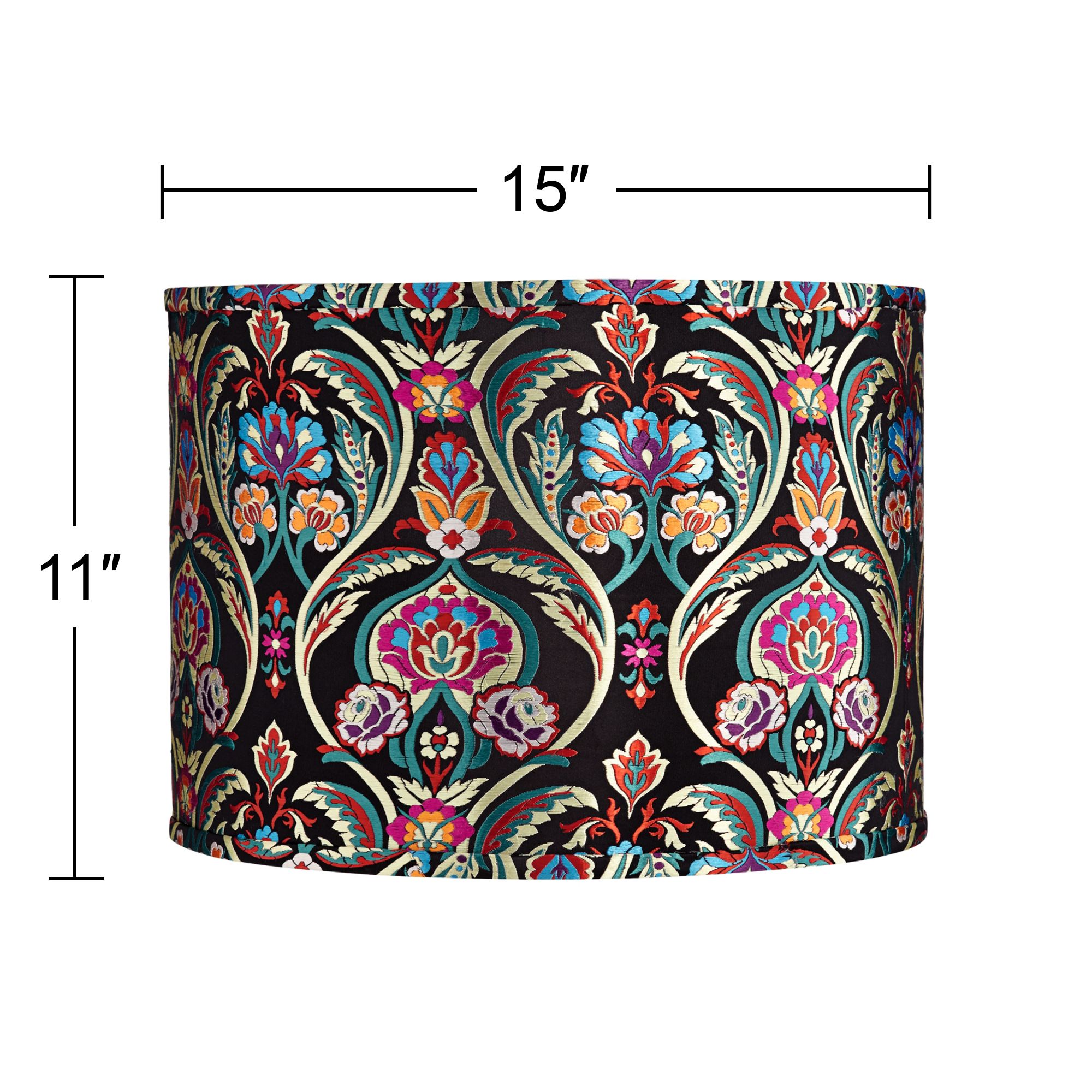 embroidered drum lamp shade