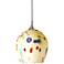 Multi-Color Glass 5"W Brushed Steel Low Voltage Mini Pendant