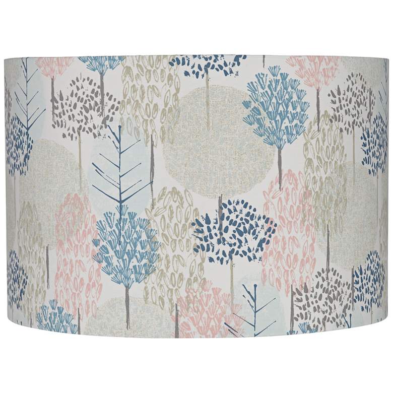 Image 1 Multi-Color Pastel Tree Drum Lamp Shade 12x12x8 (Spider)