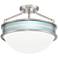 Multi Color Stripes Banded 16"W Brushed Nickel Ceiling Light