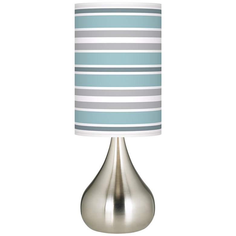 Image 1 Multi Color Stripes Giclee Big Droplet Table Lamp