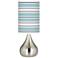 Multi Color Stripes Giclee Big Droplet Table Lamp