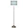 Multi Color Stripes Giclee Brushed Nickel Floor Lamp