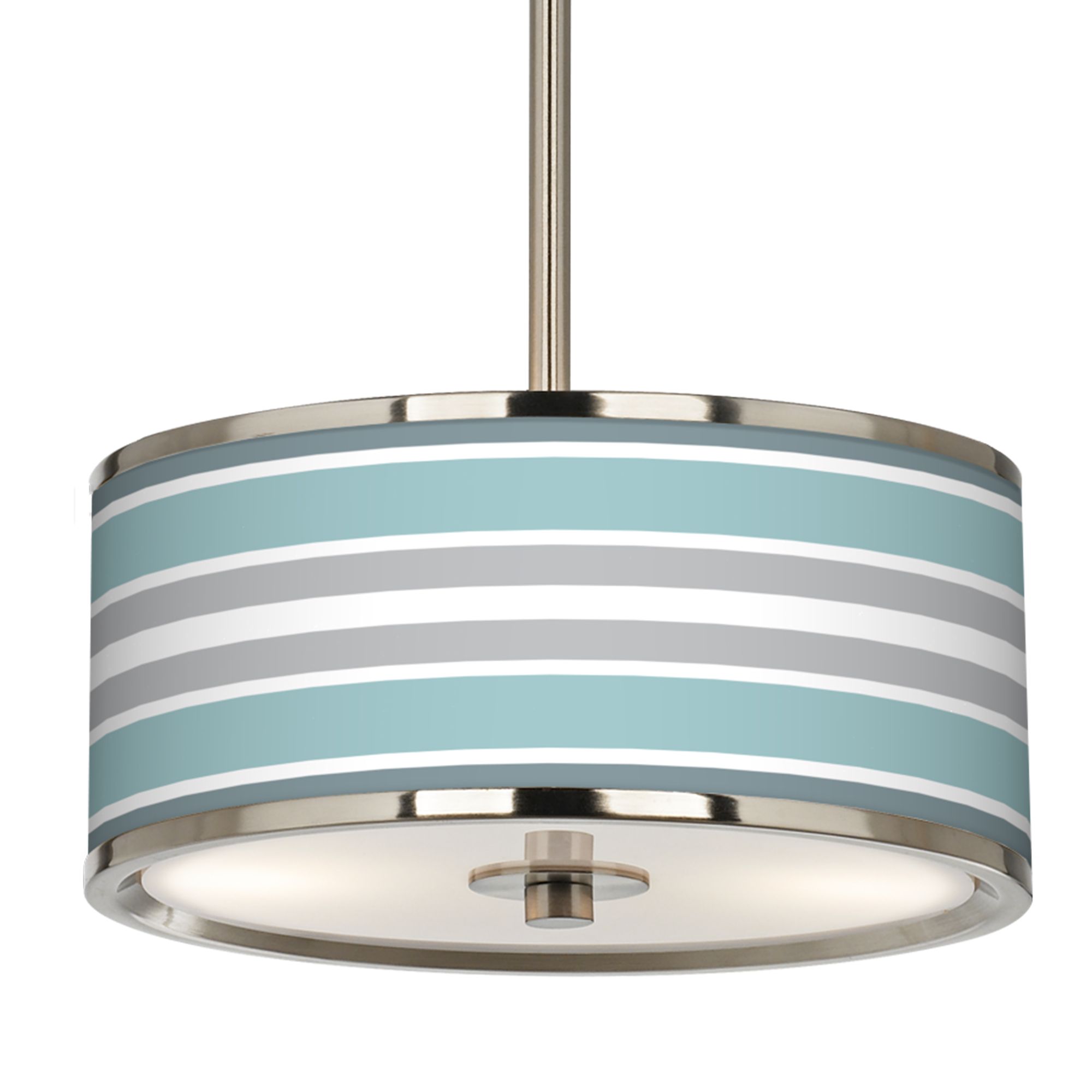 Image 3 Multi Color Stripes Giclee Glow 10 1/4" Wide Mini Pendant more views