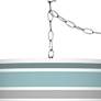 Thumbnail2 of Multi Color Stripes Giclee Glow Plug-In Swag Pendant more views