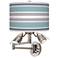 Multi Color Stripes Side Light Plug-In Swing Arm Wall Lamp