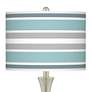 Multi Color Stripes Trish Brushed Nickel Touch Table Lamps Set of 2