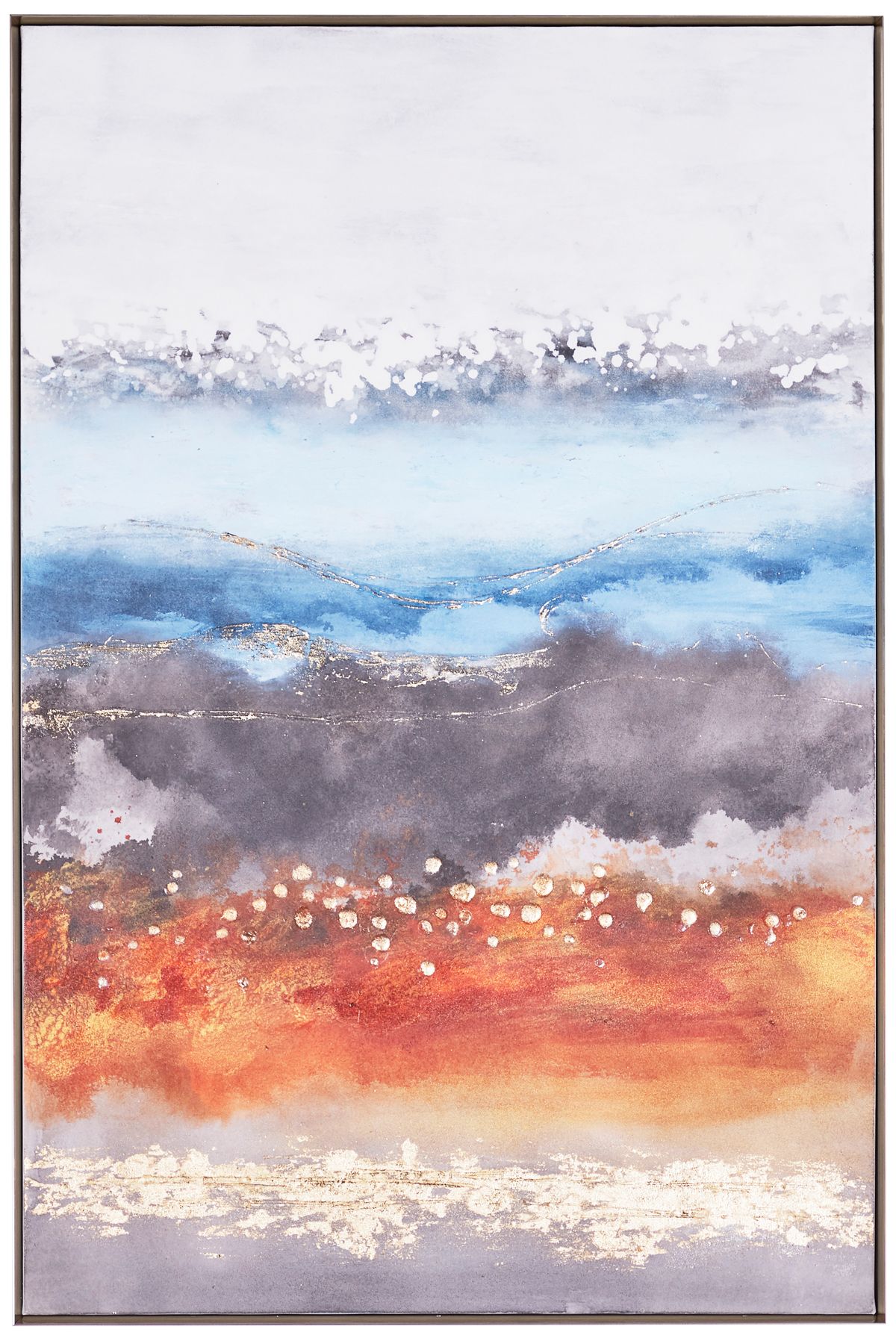 Image 2 Multi-Colored Abstract 47" High Framed Canvas Wall Art