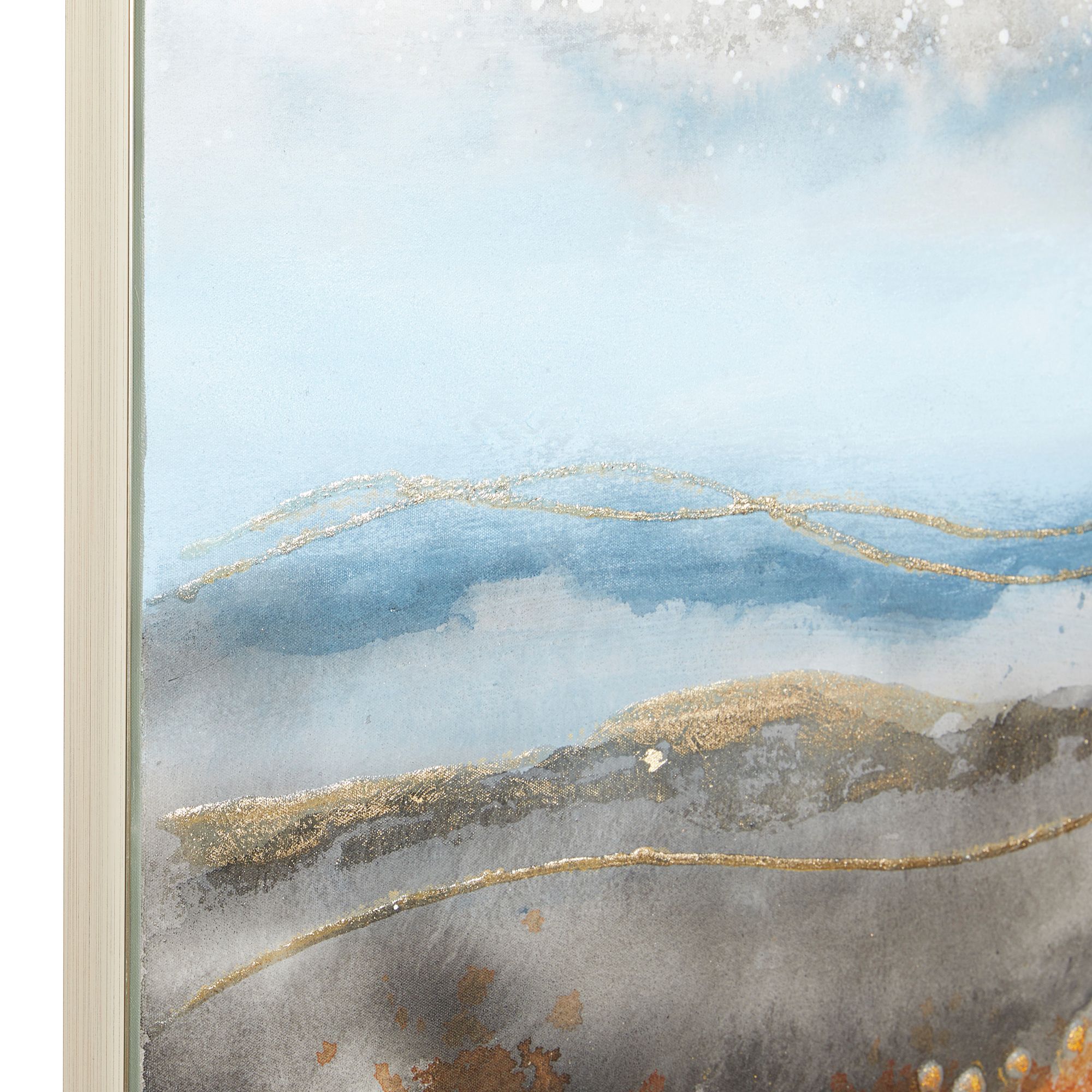 Image 3 Multi-Colored Abstract 47" High Framed Canvas Wall Art more views