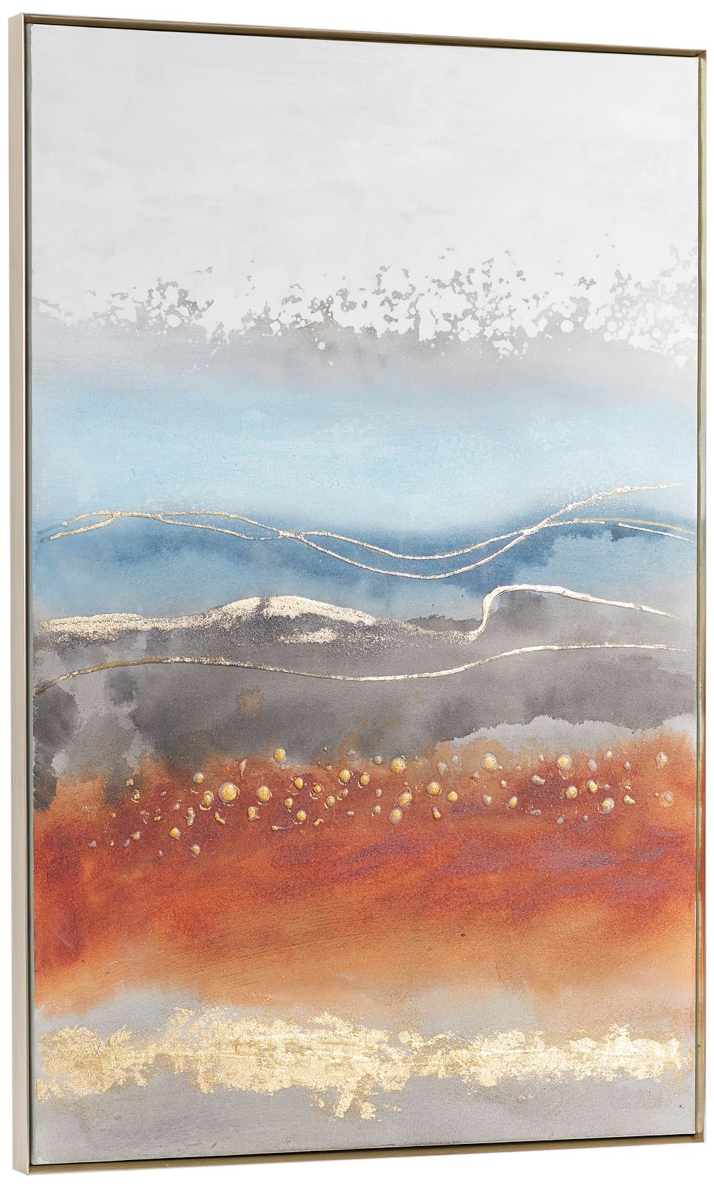 Image 6 Multi-Colored Abstract 47" High Framed Canvas Wall Art more views