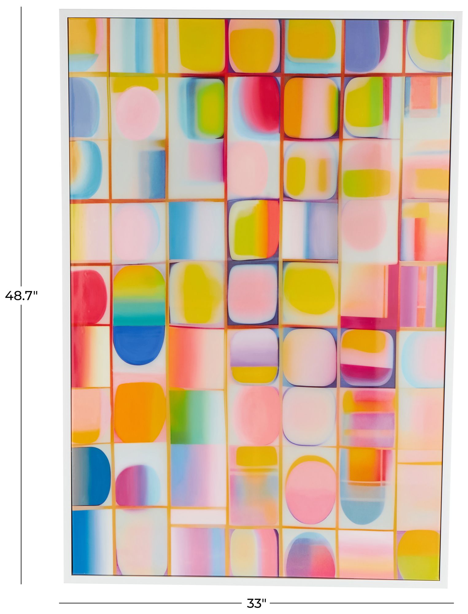 Image 7 Multi Colored Canvas Contemporary Framed Wall Art, 33" x 2" x 49" more views