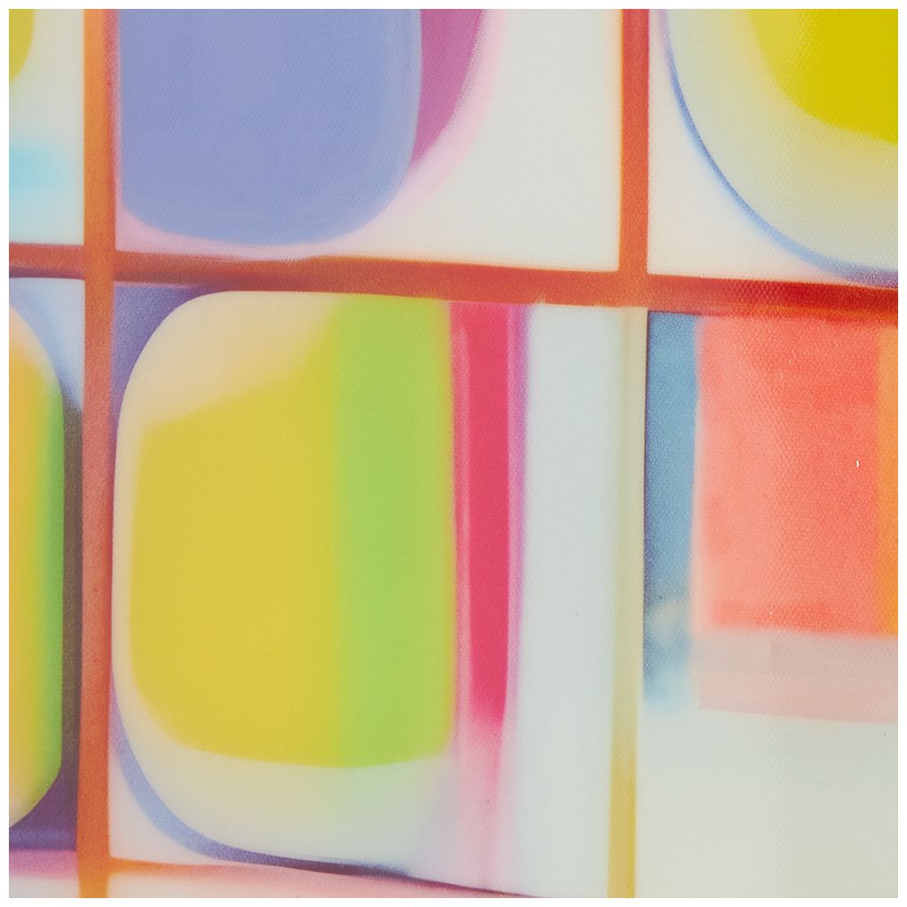 Multi Colored Canvas Contemporary Framed Wall Art, 33" x 2" x 49"