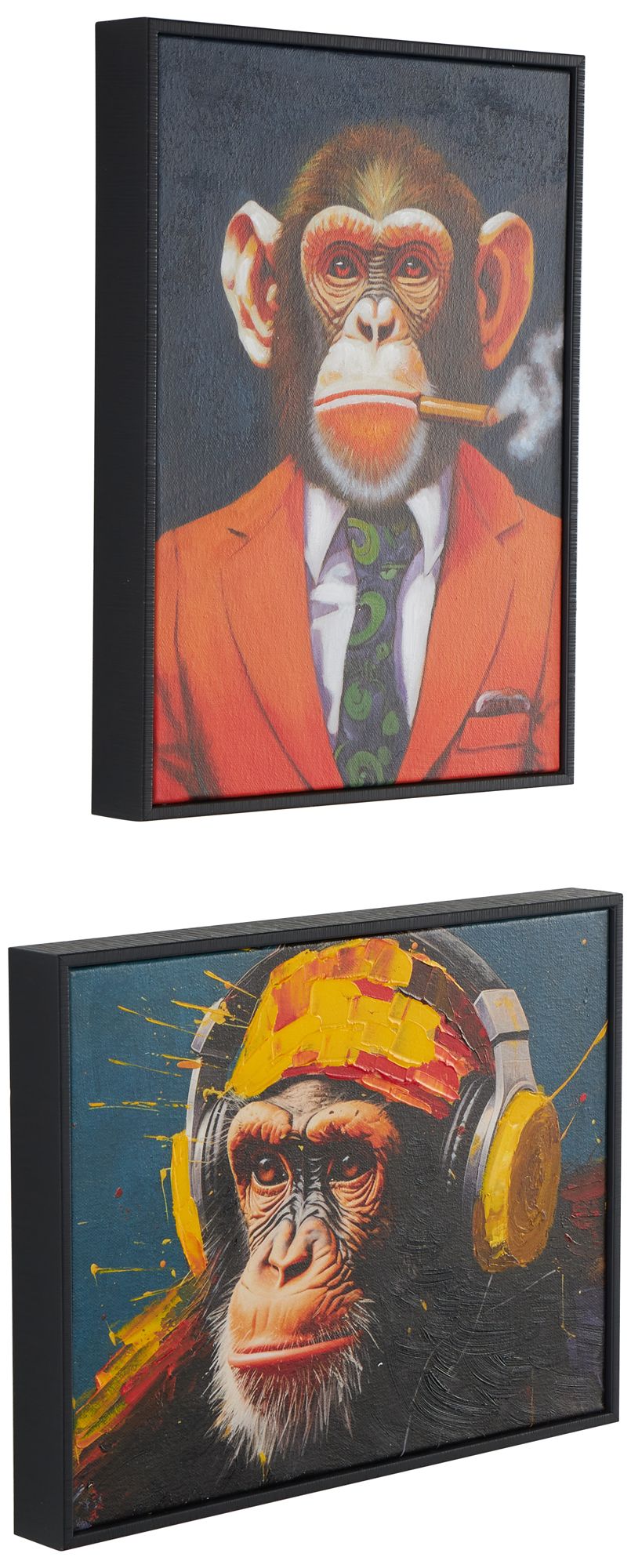 Image 6 Multi Colored Canvas Eclectic Framed Wall Art, S/2 17", 13"H more views