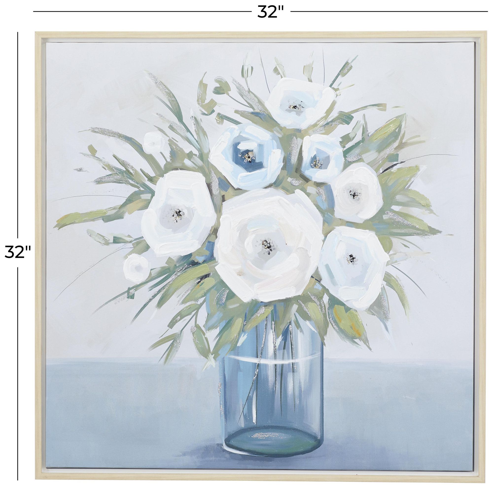 Image 7 Multi Colored Canvas French Country Framed Wall Art, 32" x 2" x 32" more views