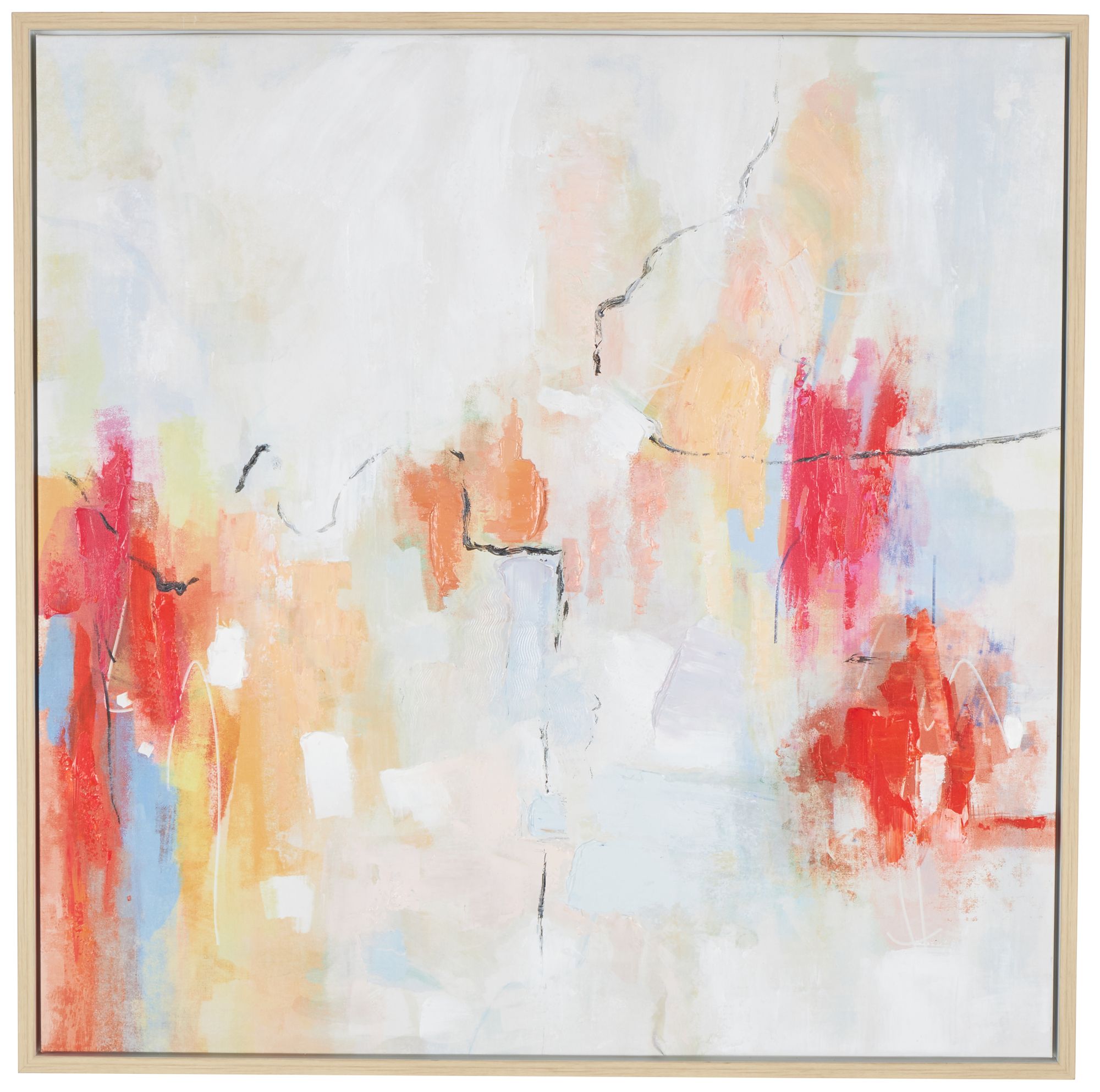 Image 2 Multi Colored Canvas Modern Framed Wall Art, 40" x 2" x 40"